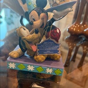 Jim Shore Disney Traditions "Happy Birthday, Pal!"  Mickey Mouse and Pluto.